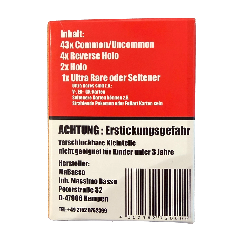SAMMLER BOOSTER XL – 50 Pokémon Karten | 1x Ultra Rare garantiert | 100% Original & deutsch | Keine Trainer & Energien | MaBasso